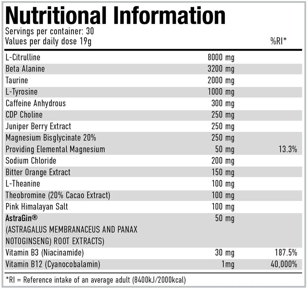 Per4m Pre 570g Pre-Workout