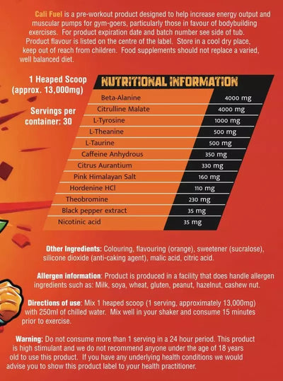 Cali Gold Cali-Fuel Pre-Workout