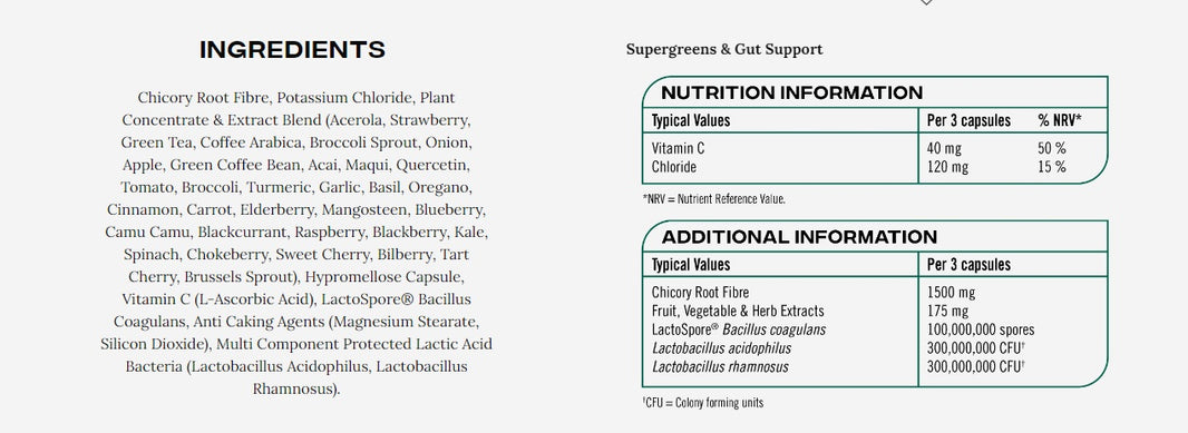 Reflex Nutrition Supergreens & Gut Support